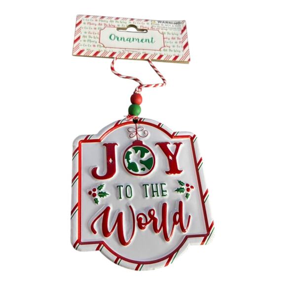 Joy To The World Metal Christmas Ornament NEW - Picture 1 of 2